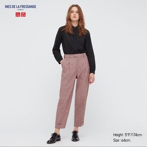 Ines le Fressange 100% Cotton Herringbone Trousers Size 10/Women’s 30